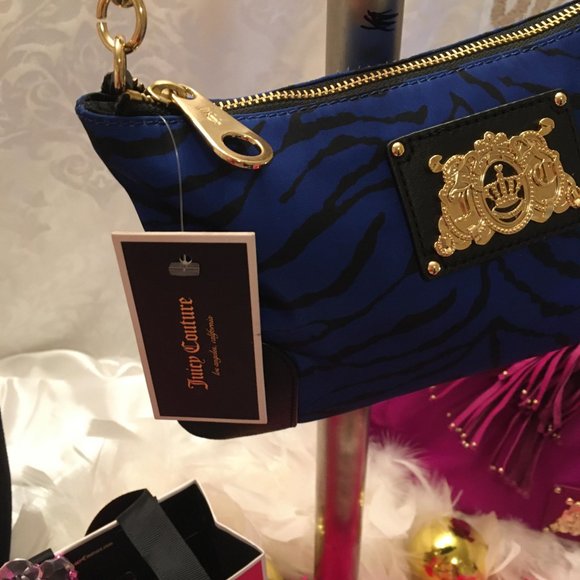 RARE AMAZING vintage brand new zebra print purse and sapphire blue necklace set! - Picture 12 of 12